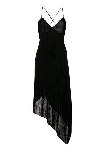 Givenchy cascading fringe slip dress - Black