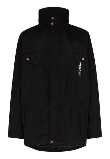 logo print parka jacket