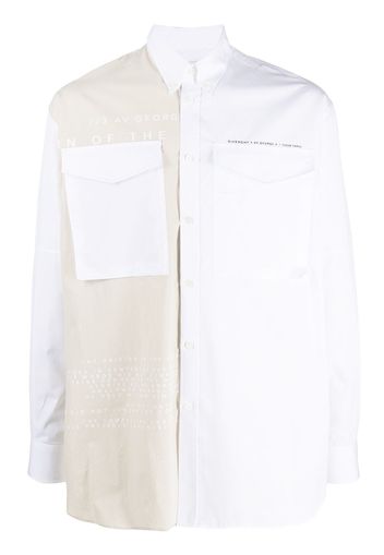 Givenchy rear print two-tone shirt - White