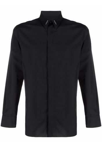 Givenchy hardware-detail cotton poplin shirt - Black