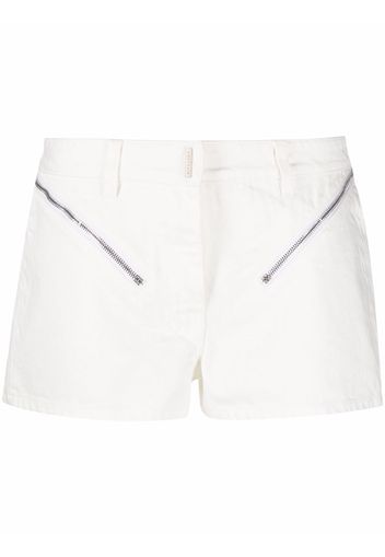 Givenchy zip-pocket mini shorts - White