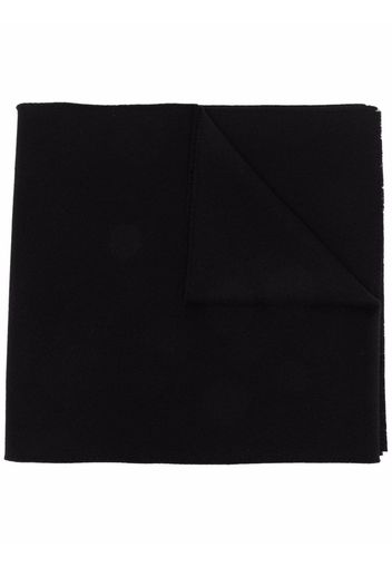 Givenchy Greca-embroidered wool-cashmere scarf - Black