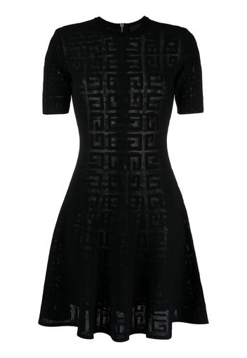 Givenchy 4G-motif jacquard A-line dress - Black
