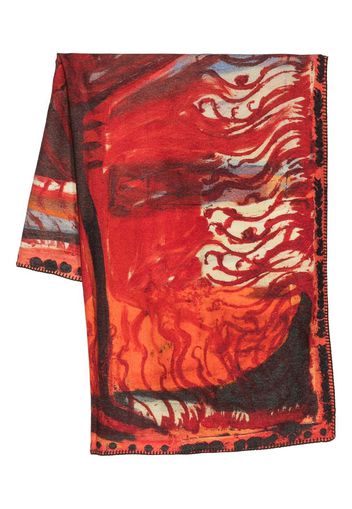 Givenchy graphic print scarf - Red