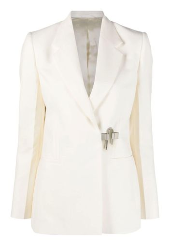 Givenchy slim-fit U-Lock buckle blazer - White