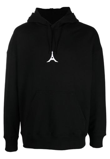 Givenchy logo-patch cotton hoodie - Black