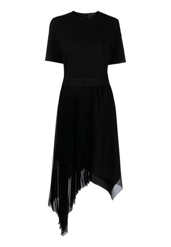 Givenchy asymmetric pleated midi dress - Black