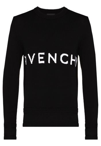 Givenchy logo-intarsia crew-neck jumper - Black