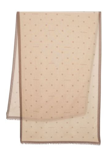 Givenchy 4G-motif cashmere-silk scarf - Neutrals