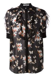 Givenchy sheer floral print blouse - Black