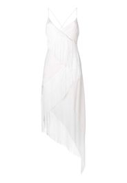 Givenchy asymmetric fringe embellished dress - White