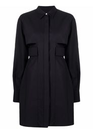 Givenchy graphic cut-out A-line shirt dress - Black