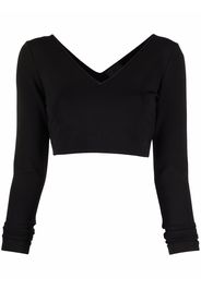 Givenchy V-neck long-sleeve top - Black