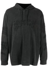 Givenchy embroidered logo faded-effect hoodie - Black
