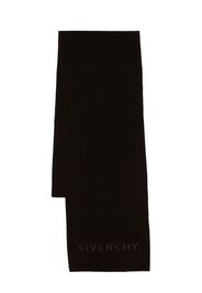 Givenchy logo-embroidery wool scarf - Brown