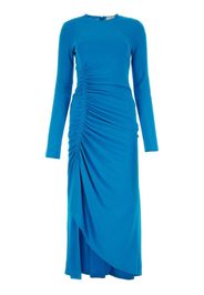 Givenchy long-sleeve draped maxi dress - Blue