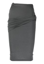 Givenchy gathered-detail fitted skirt - Grey