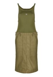 Givenchy panelled cargo midi dress - Green