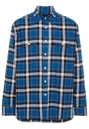 Givenchy Lumberjack check-print cotton shirt - Blue