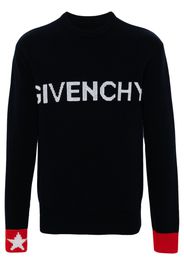 Givenchy logo-intarsia wool jumper - Blue