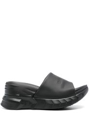 Givenchy logo-debossed leather slides - Black