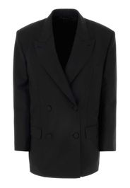 Givenchy double-breasted wool-blend blazer - Black