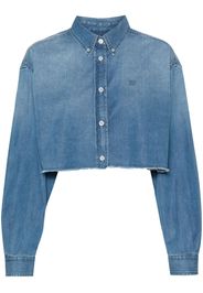 Givenchy cropped denim shirt - Blue