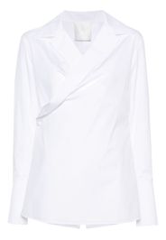 Givenchy wrap-design poplin shirt - White