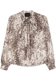 Givenchy leopard-print silk blouse - Brown