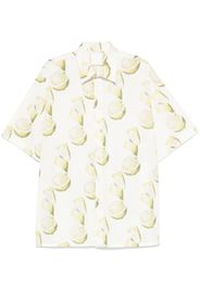 Givenchy lemon-print seersucker shirt - White