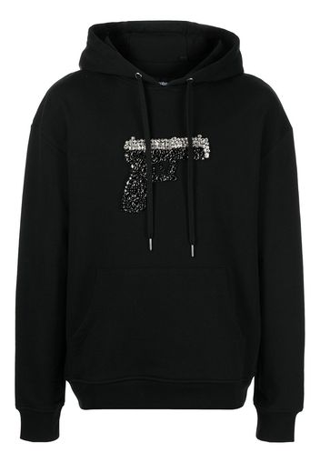 God's Masterful Children Triggered crystal-embellished hoodie - Black