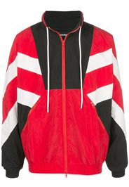 Short Sleeve Crinkle Texture Shirt Superstar stripe jacket - Red
