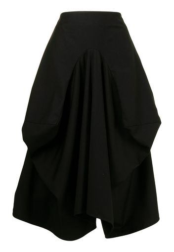Goen.J structured draping midi skirt - Black