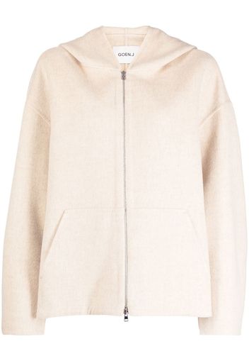 Goen.J zip-up hooded jacket - Neutrals