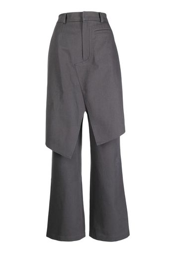 Goen.J layered twill trousers - Grey