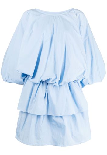 Goen.J balloon-sleeves poplin dress - Blue