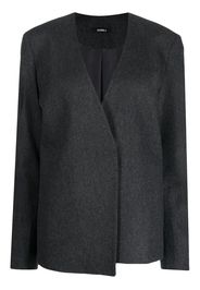 Goen.J wool-blend collarless blazer - Grey