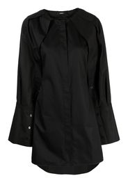 Goen.J long-sleeve mini shirt dress - Black