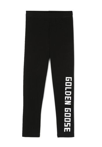 Golden Goose Kids logo print track pants - Black