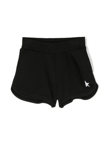 Golden Goose Kids star-print cotton-blend shorts - Black