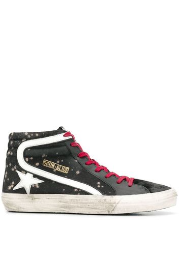 Golden Goose bleached effect high-top sneakers - Black