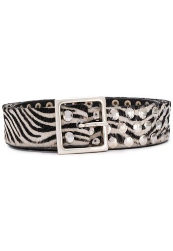 textured zebra belt