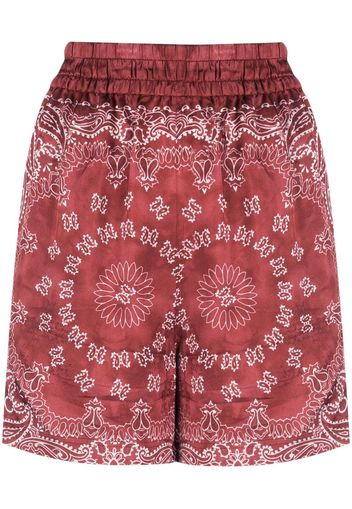 bandana-print satin shorts