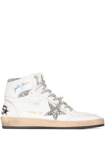 Golden Goose GOLDEN GOOSE SKY STAR LCUP HT SNKR GLTTR - White