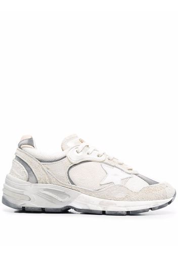 Golden Goose panelled leather trainers - White