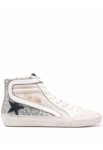 Golden Goose star-patch lace-up sneakers - White