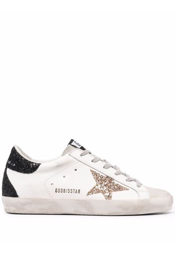 Golden Goose star-patch lace-up sneakers - White