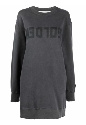 Golden Goose logo crew-neck jumper dress - Grey