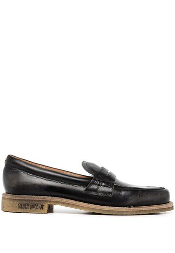 Golden Goose leather moccasin loafers - Black