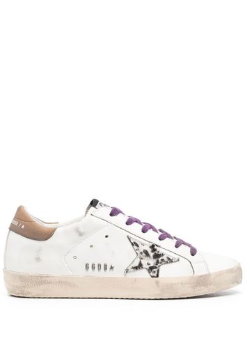 Golden Goose Super-Star zebra low-top sneakers - White